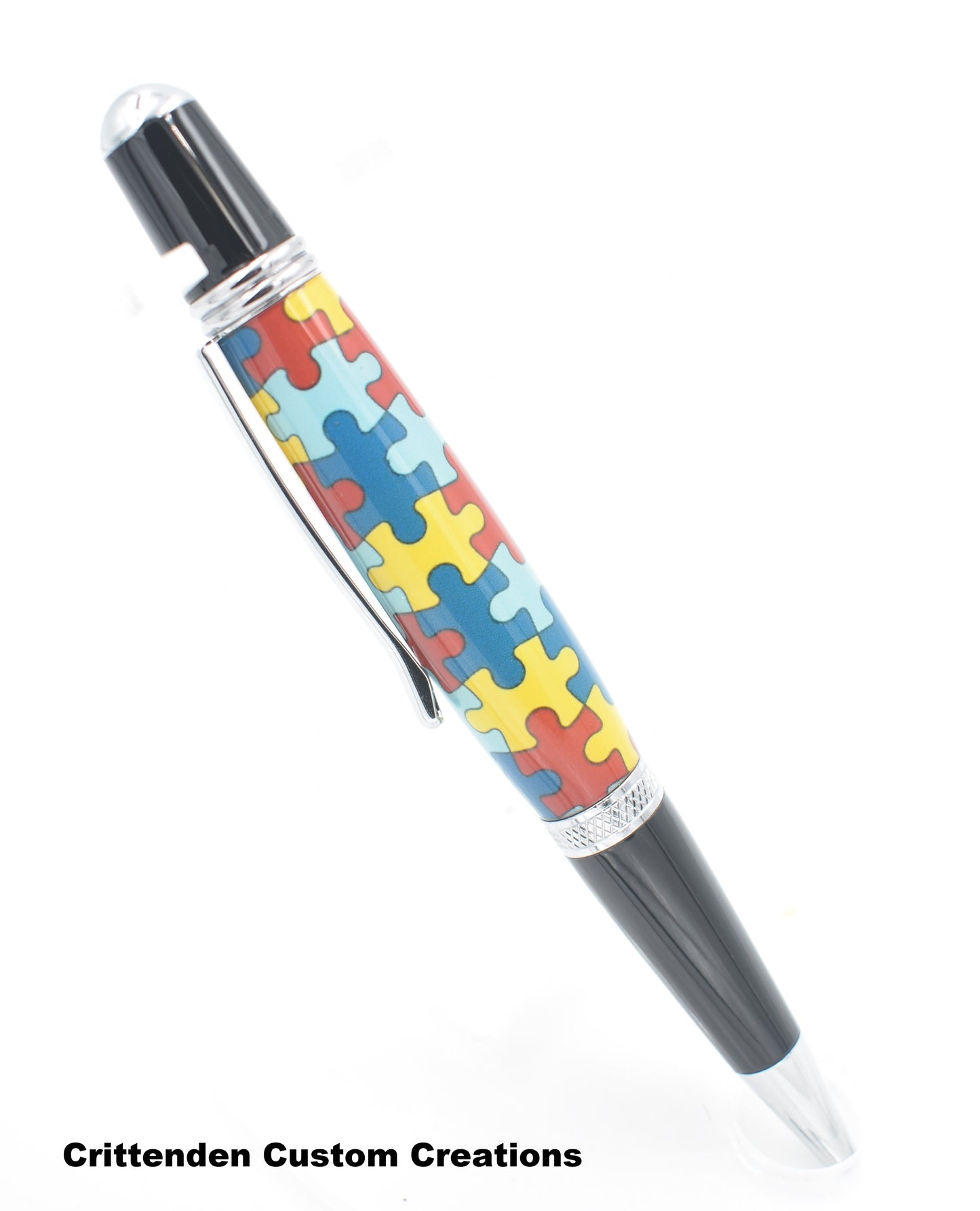 "The Missing Piece" Autism Awareness Custom Image Cast  - Sierra Twist Ballpoint Pen