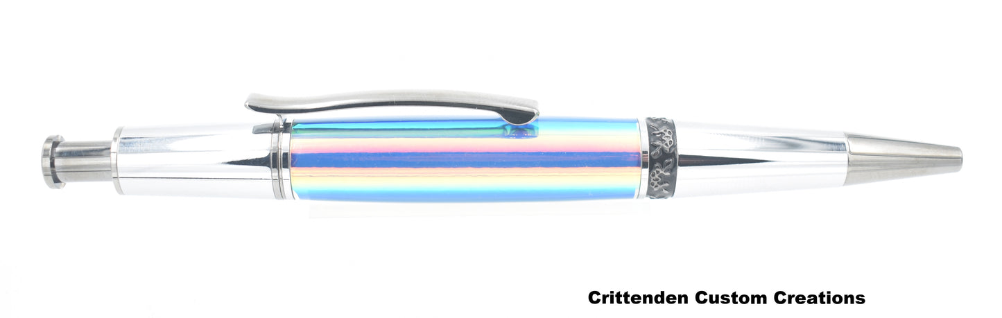 Holographic Shimmer Custom Cast Acrylic  - Aero Click Pen