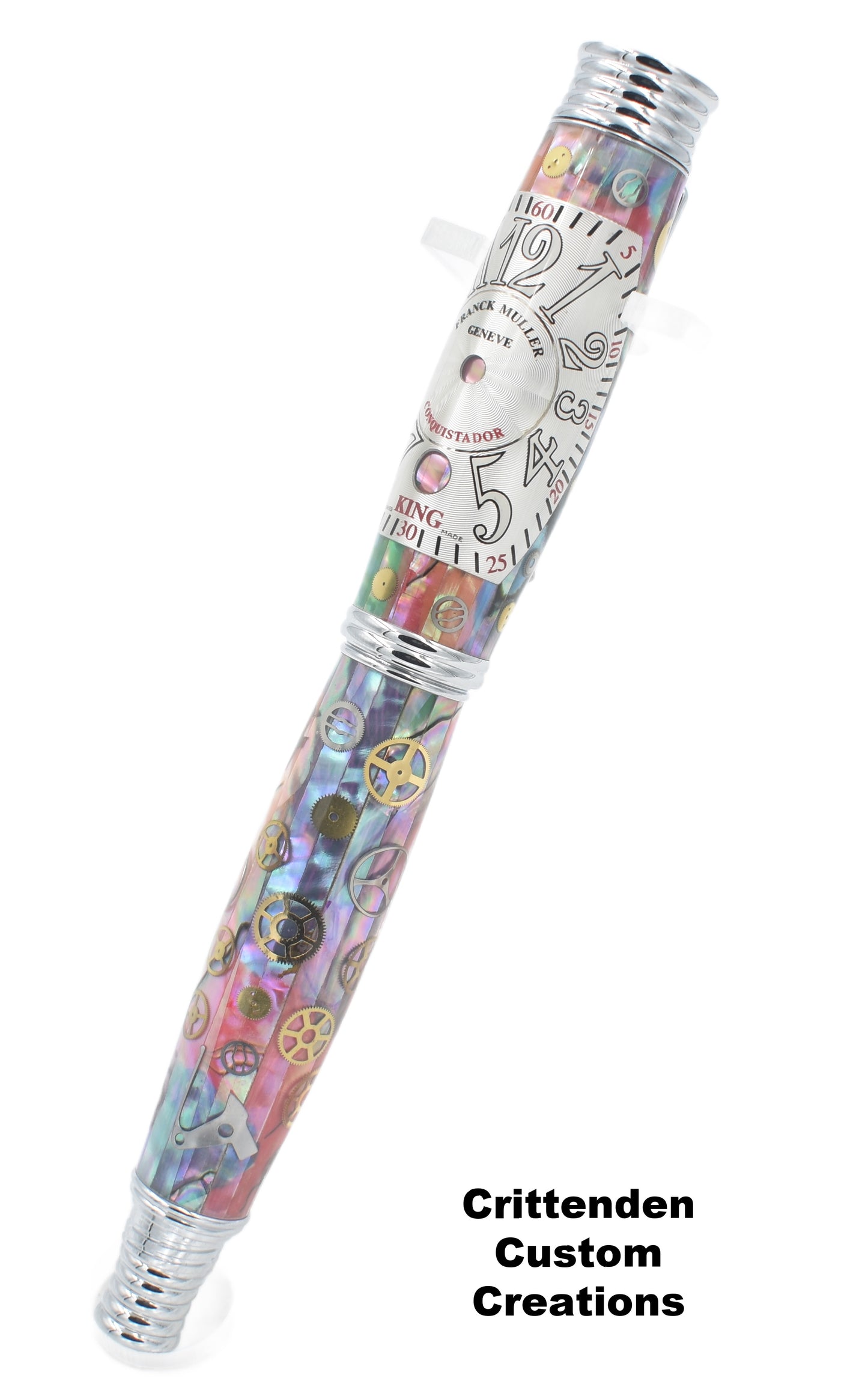 Franck Muller Conquistador Watch Parts with Superlative Abalone Seashell - Jr. Morgan Fountain Pen