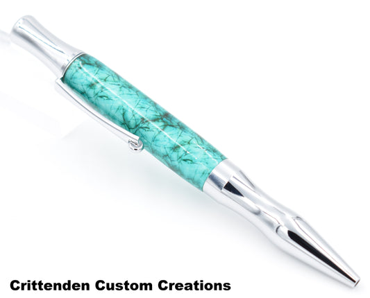 Custom Cast Faux Turquoise  - Virage Ballpoint Twist Pen