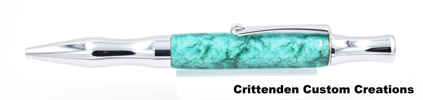 Custom Cast Faux Turquoise  - Virage Ballpoint Twist Pen