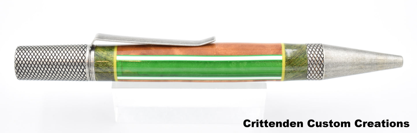 Segmented Acrylic & Wood - Professor Twist Pen