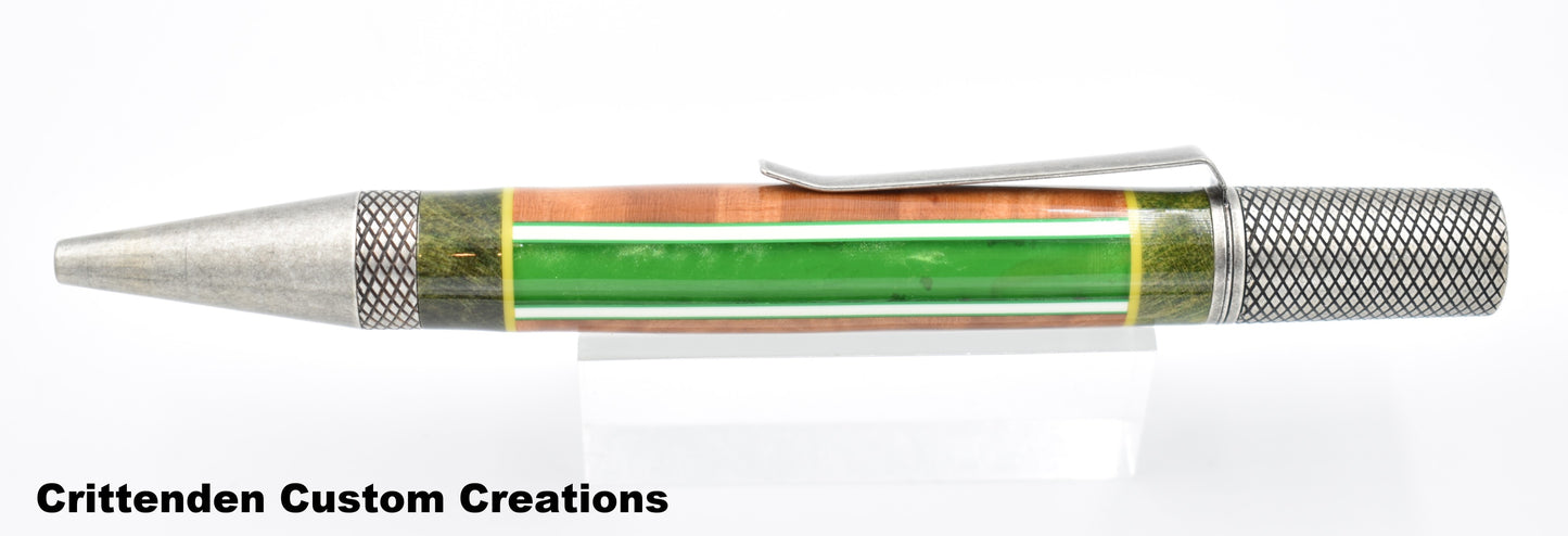 Segmented Acrylic & Wood - Professor Twist Pen
