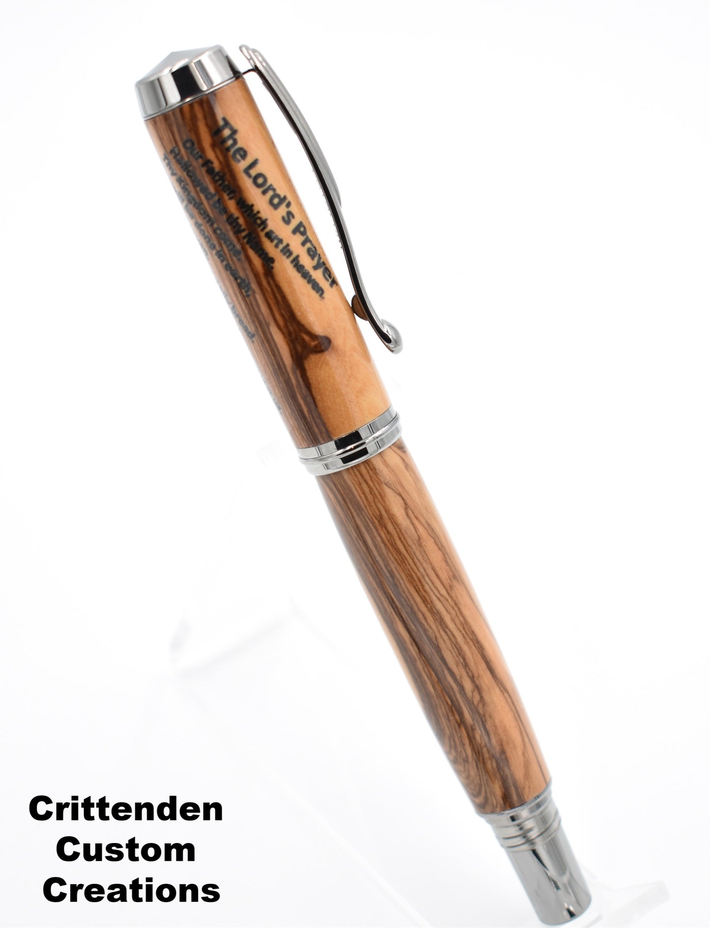Bethlehem Olivewood engraved with "The Lord's Prayer" - Jr. George Rollerball