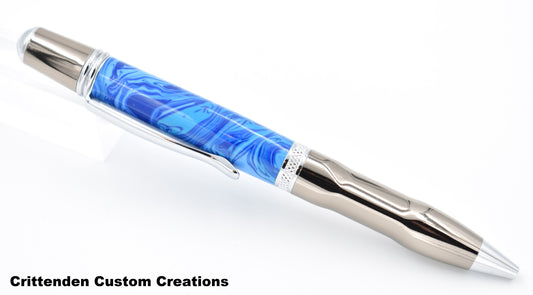 Royal Blue and Baby Blue Acrylic  - Sierra Grip Pen