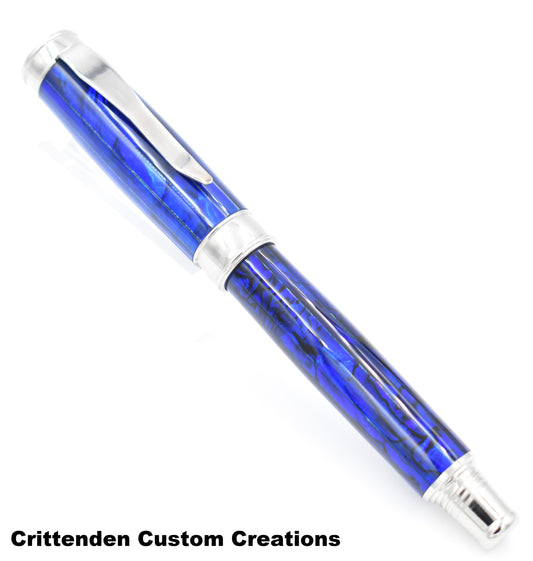 Dark Blue Abalone - Raven Rollerball