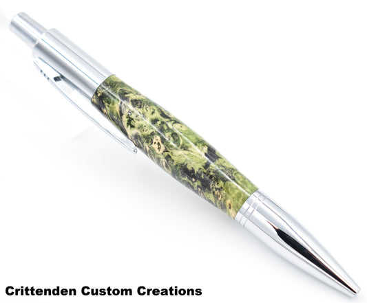 Double Dyed Box Elder Burl - Vesper Click Pen