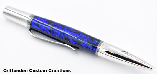 Burple (Blue-Purple) Abalone - Ares Twist Ballpoint Pen