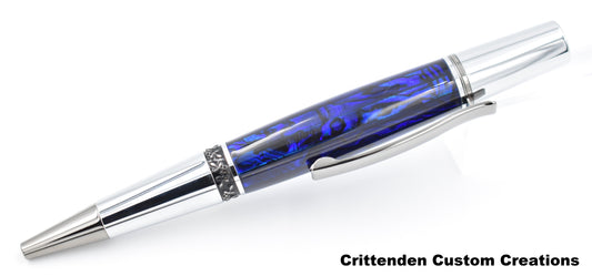 Burple (Blue-Purple) Abalone  - Aero Twist Pen