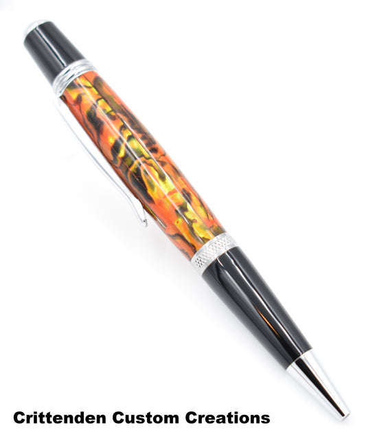 Sunset Orange Abalone - Sierra Twist Ballpoint Pen