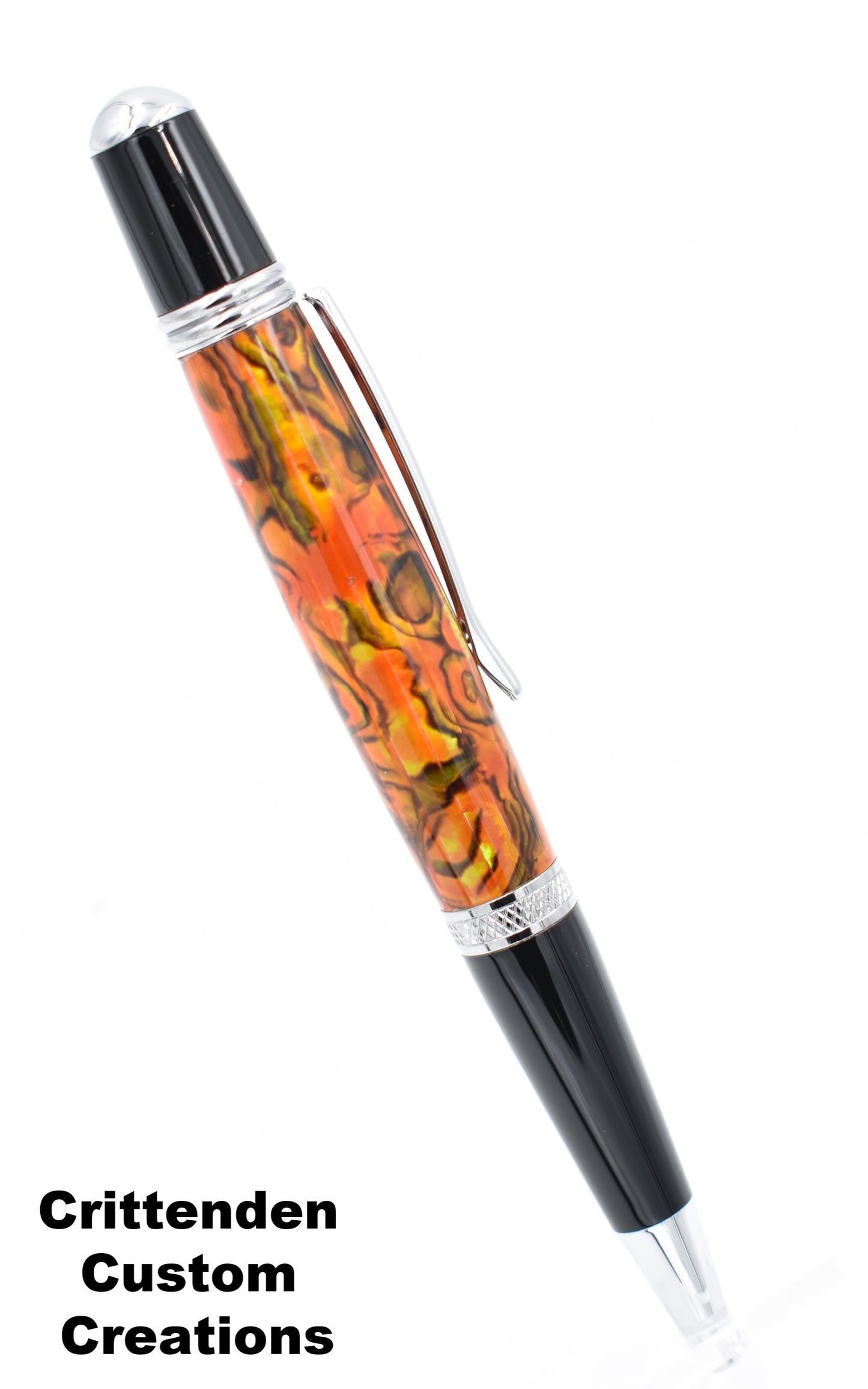 Sunset Orange Abalone - Sierra Twist Ballpoint Pen