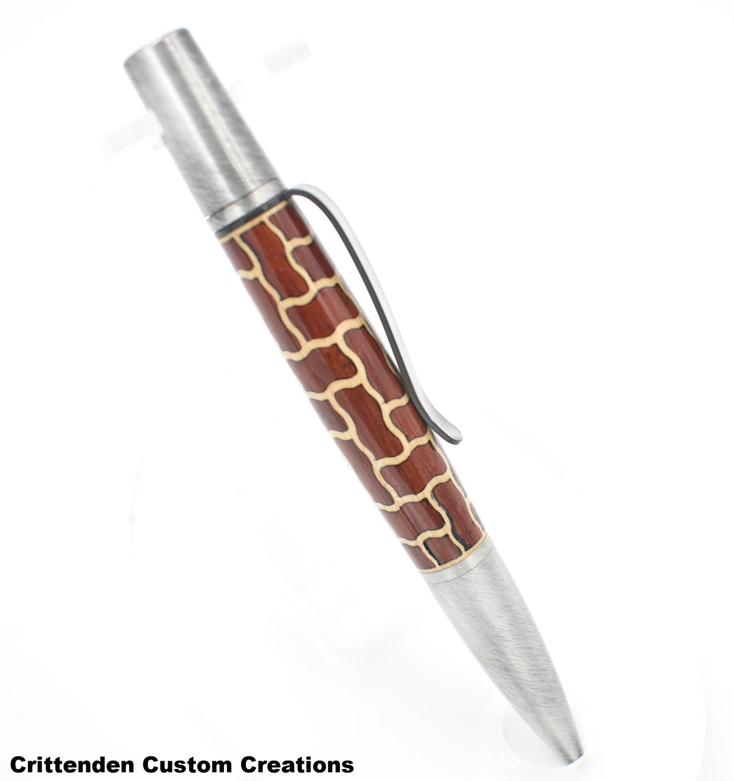 Maple and Bloodwood Brick Pattern (Laser-cut Inlay)  Ares Twist Pen