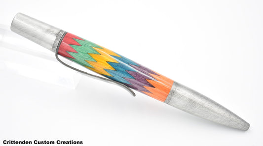5 Color Zig Zag Design (Laser-cut Inlay) - Ares Twist Pen