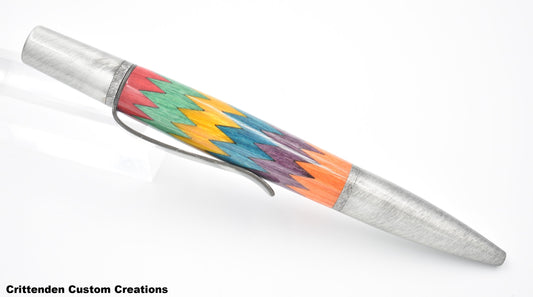 5 Color Zig Zag Design (Laser-cut Inlay) - Ares Twist Pen