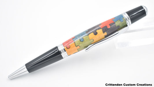 5 Color Puzzle (Laser-cut Inlay) - Sierra Twist Pen