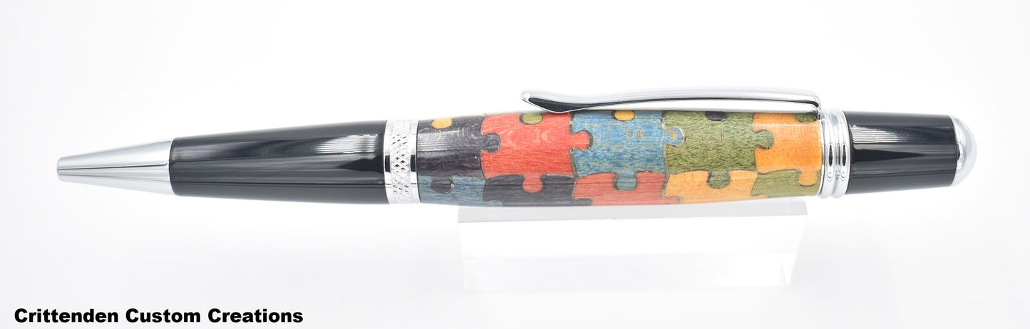 5 Color Puzzle (Laser-cut Inlay) - Sierra Twist Pen