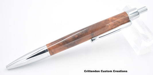 Black Cherry Burl Wood - Athena  Click Pen