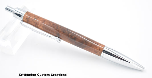 Black Cherry Burl Wood - Athena  Click Pen