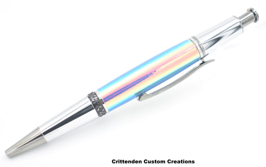 Holographic Shimmer Custom Cast Acrylic  - Aero Click Pen