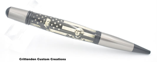 Washington and Jefferson "Where Revolution Begins" Custom Image Cast  - Sierra Twist Ballpoint Pen
