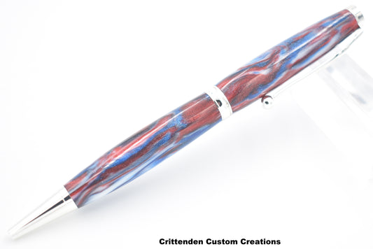 Red / White / Blue Patriotic Diamondcast - Comfort Twist Pen