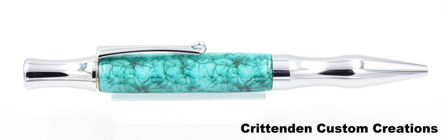 Custom Cast Faux Turquoise  - Virage Ballpoint Twist Pen