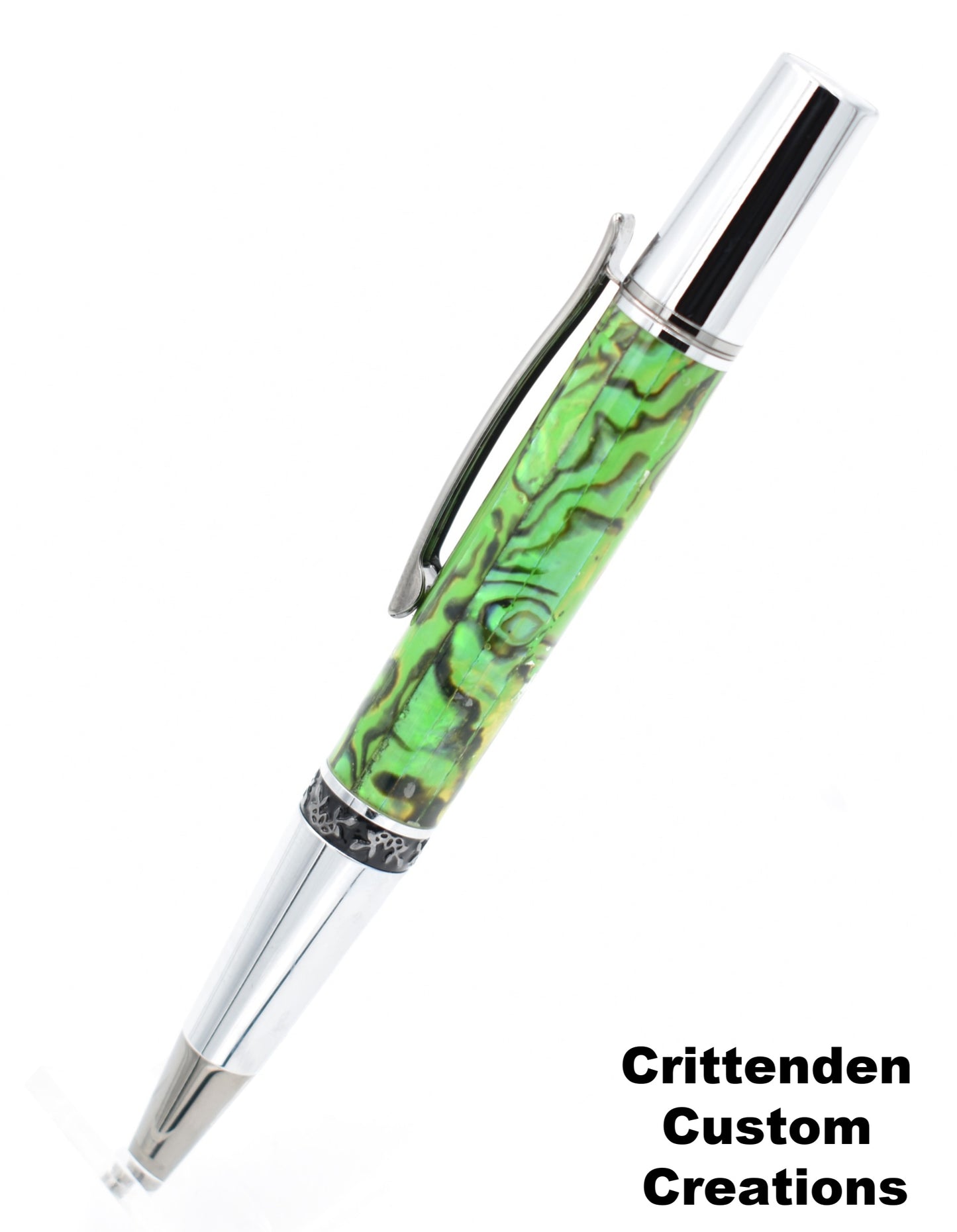Lime Green Abalone  - Aero Twist Pen