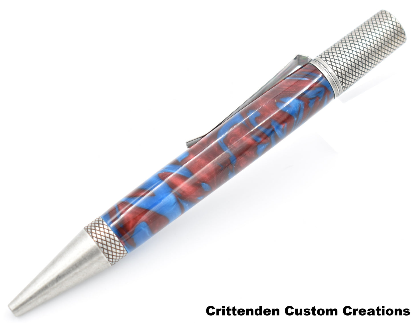 Red & Blue Acrylic - Professor Twist Pen