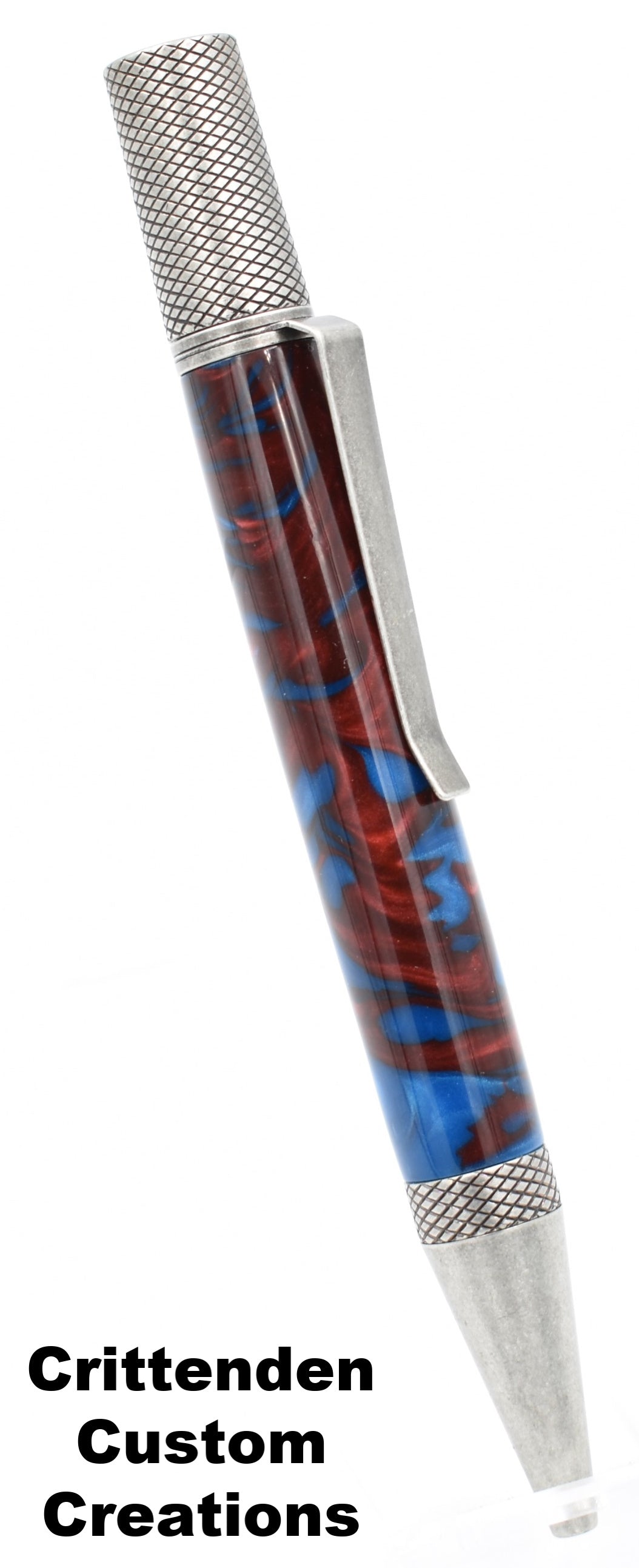 Red & Blue Acrylic - Professor Twist Pen