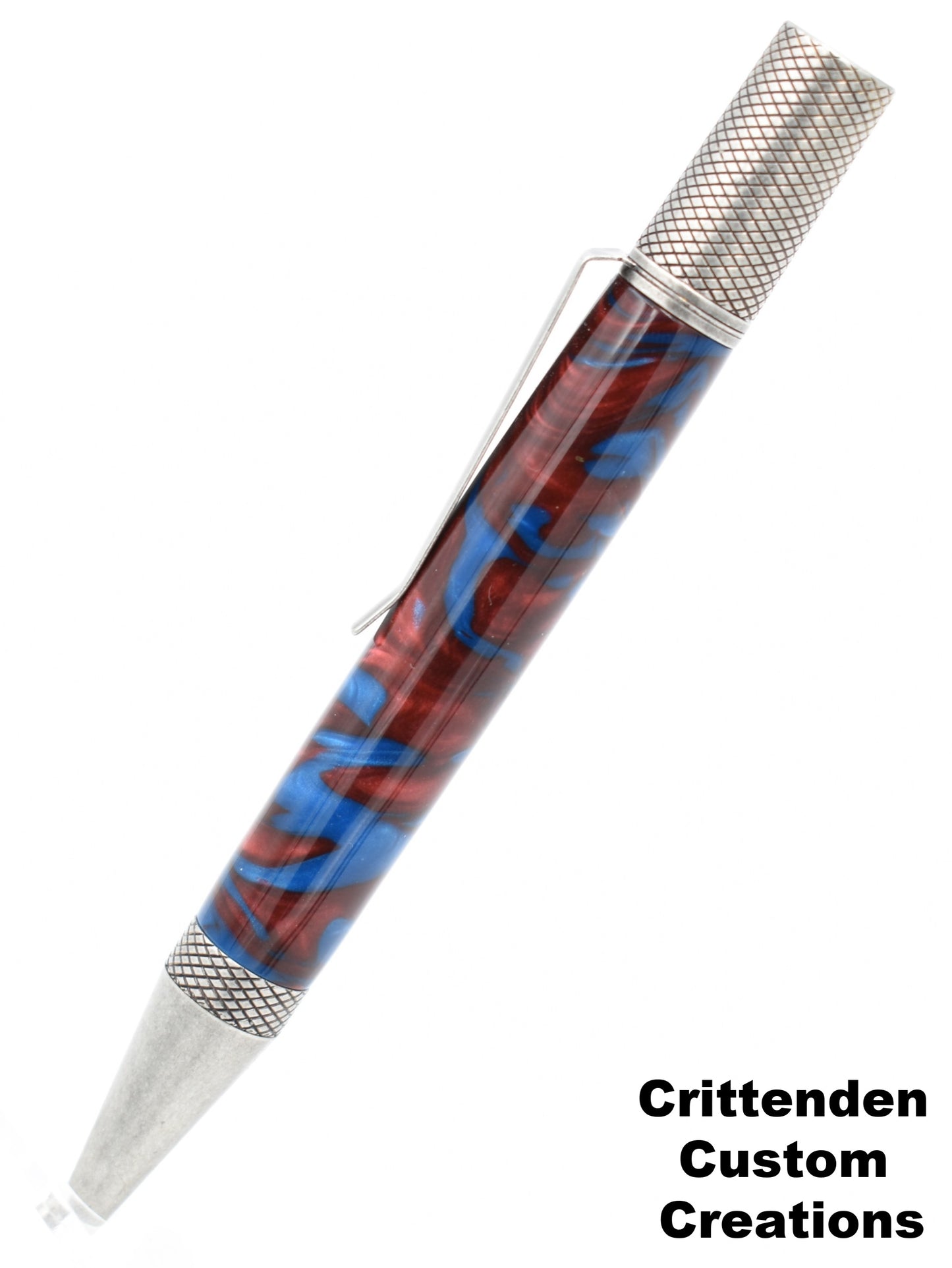 Red & Blue Acrylic - Professor Twist Pen