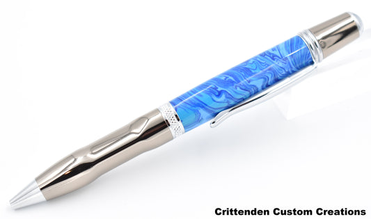 Royal Blue and Baby Blue Acrylic  - Sierra Grip Pen