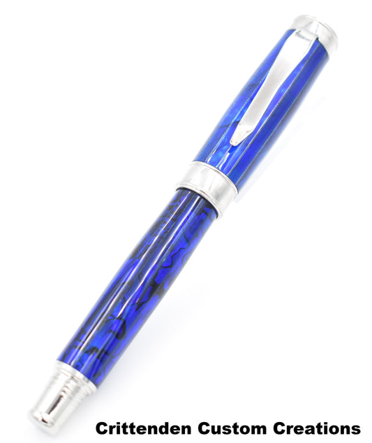 Dark Blue Abalone - Raven Rollerball