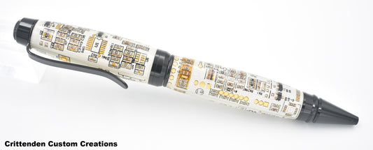 White Circuit Board - Cigar Twist Pen