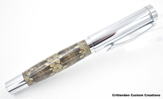 Prairie Rattlesnake Skin Cast  - Derek Rollerball Pen