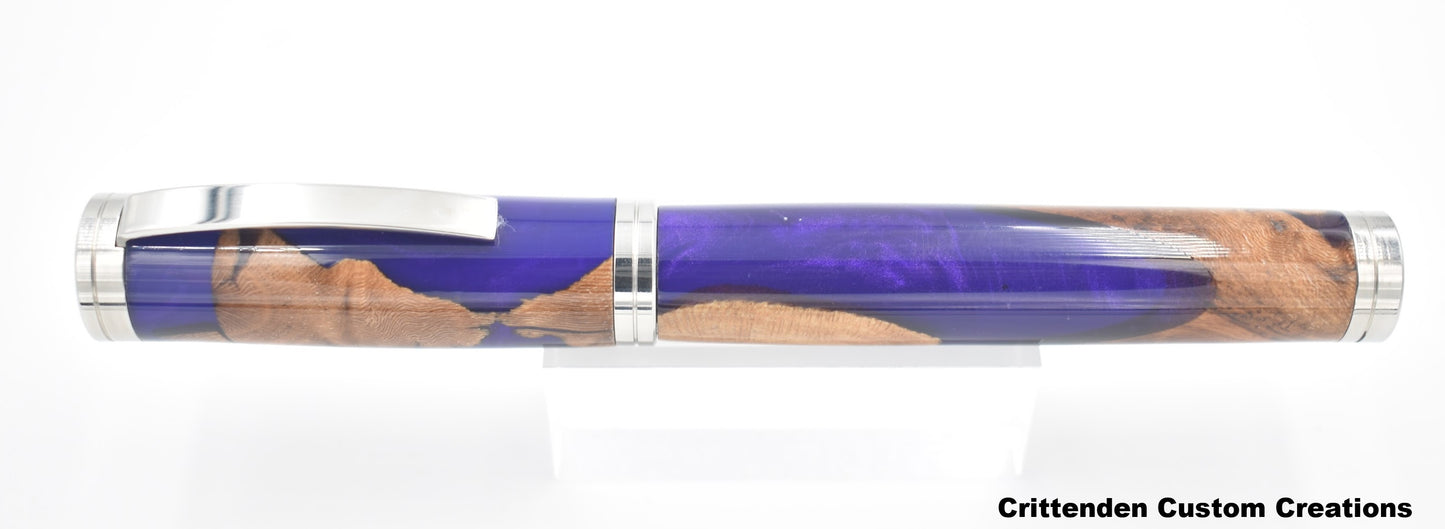 Grapevine and Deep Purple Resin Hybrid   - Shakespeare Fountain Pen